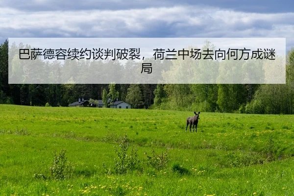 巴萨德容续约谈判破裂，荷兰中场去向何方成谜局